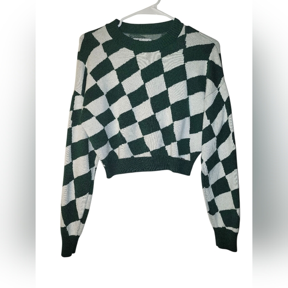 HOLLISTER Sweater, S, White/ Green, VGUC - Picture 1 of 9